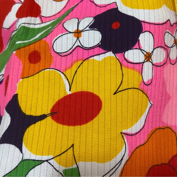 Vintage 60s 70s Psychedelic Floral Midi Maxi Skirt | Size XS - Picture 6 of 8